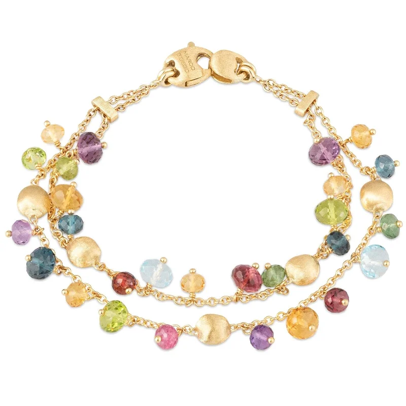 MARCO BICEGO Africa Two Row Mixed Gemstone Bracelet