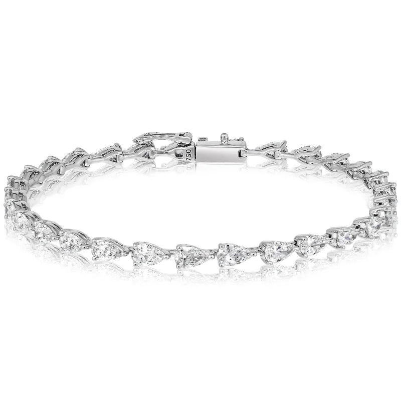 Pear Diamond Line Bracelet