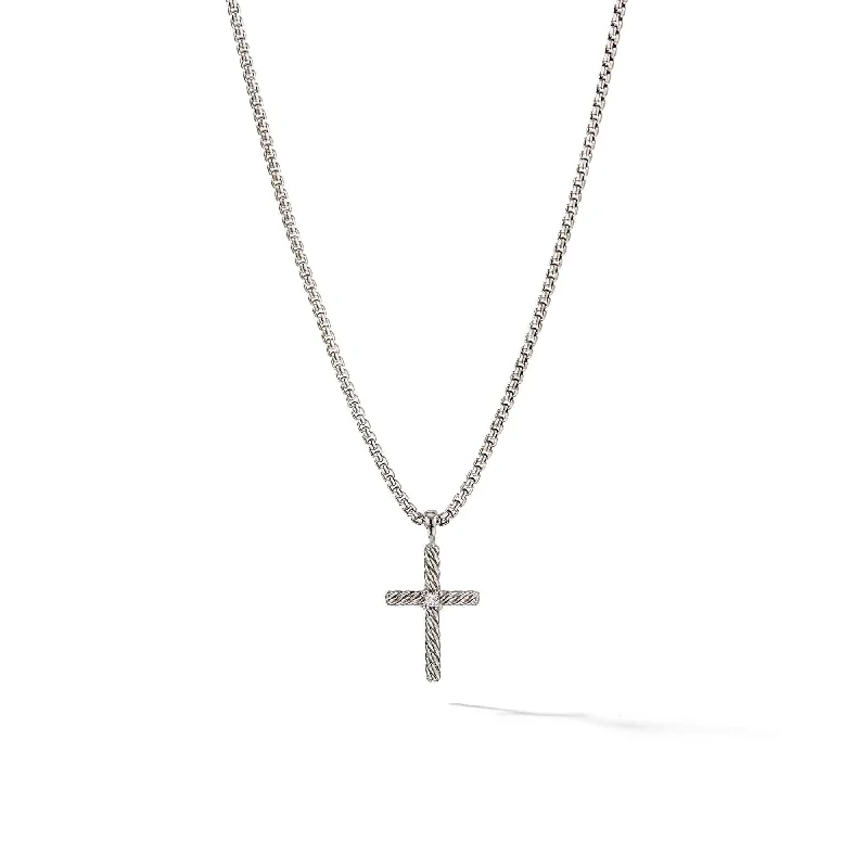 Cable Classics Collection® Cross Necklace with Diamond