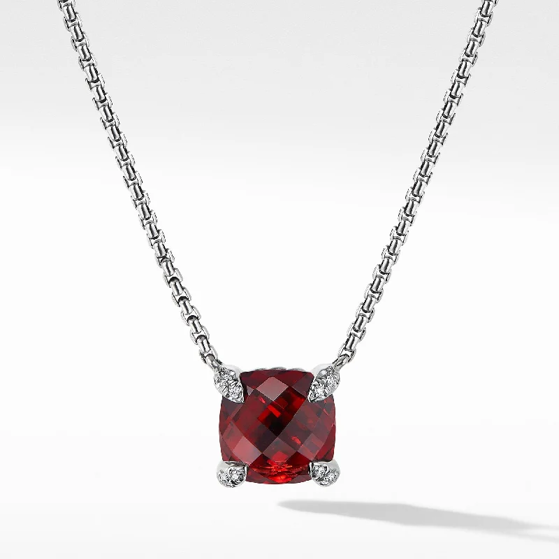 Chatelaine® Pendant Necklace with Rhodolite Garnet and Diamonds