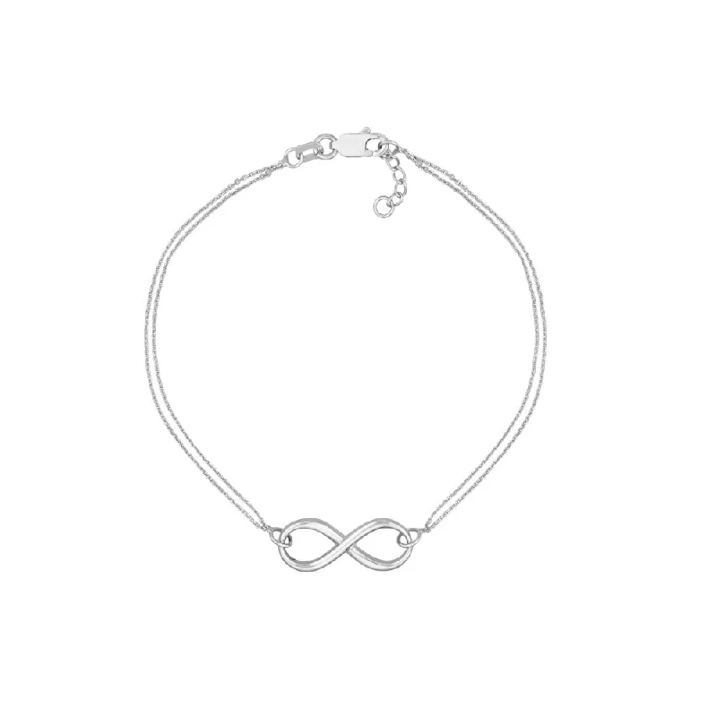 Sterling Silver Infinity Symbol Bracelet, 7.5"