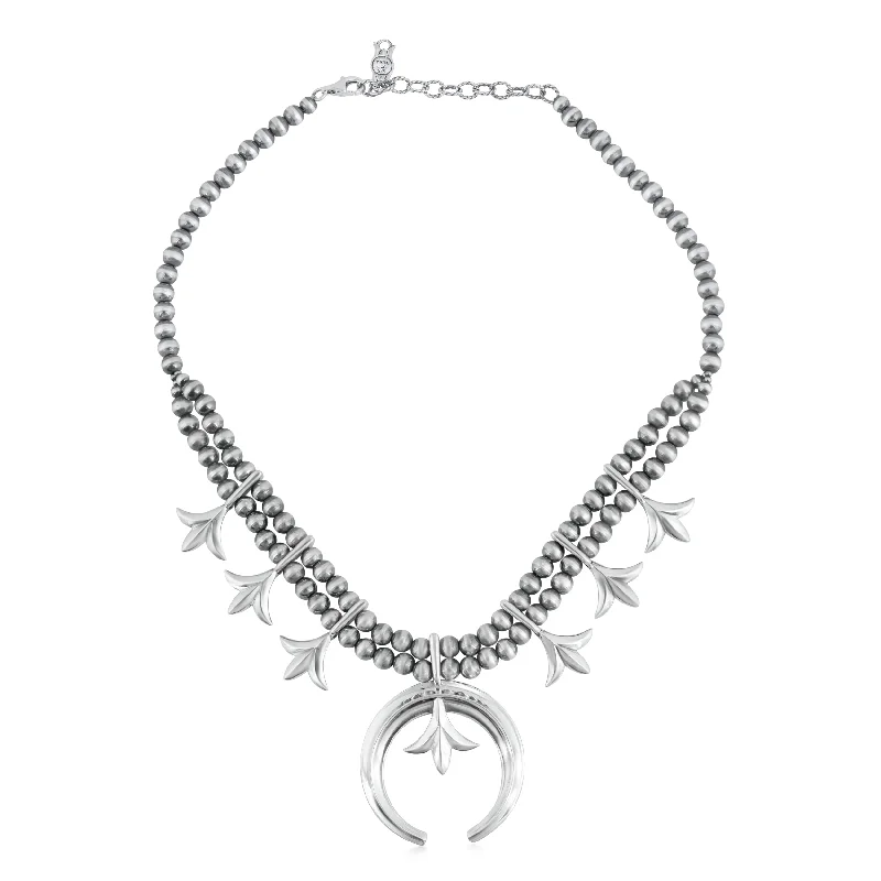 EXCLUSIVELY OURS! Sterling Silver Squash Blossom Necklace, 17-20 Inches