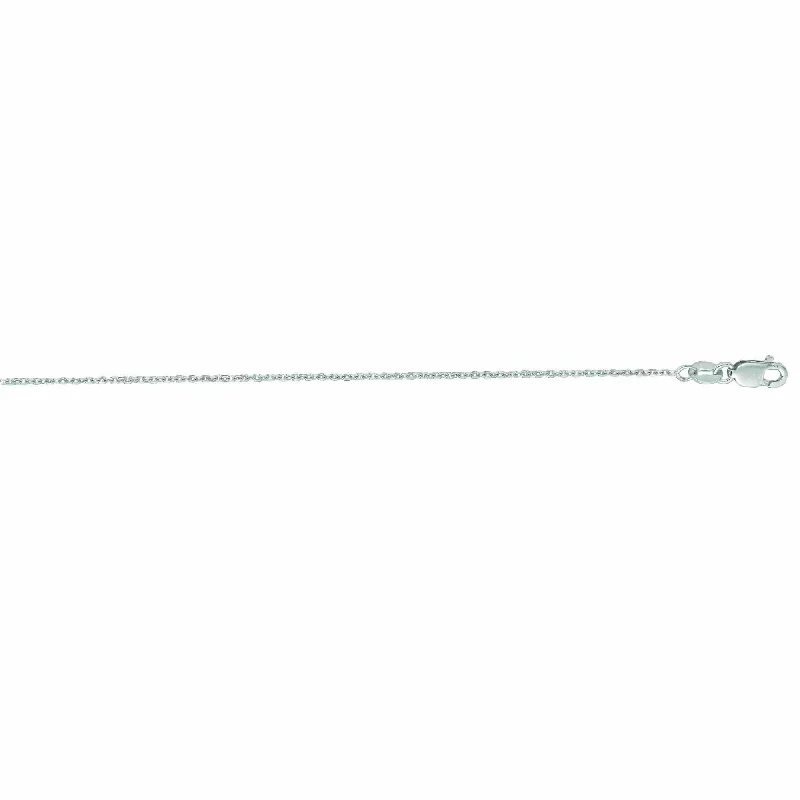 14K White Gold Cable Link Chain