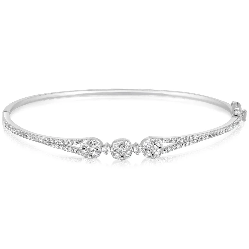 Vintage-Style Diamond Bangle Bracelet